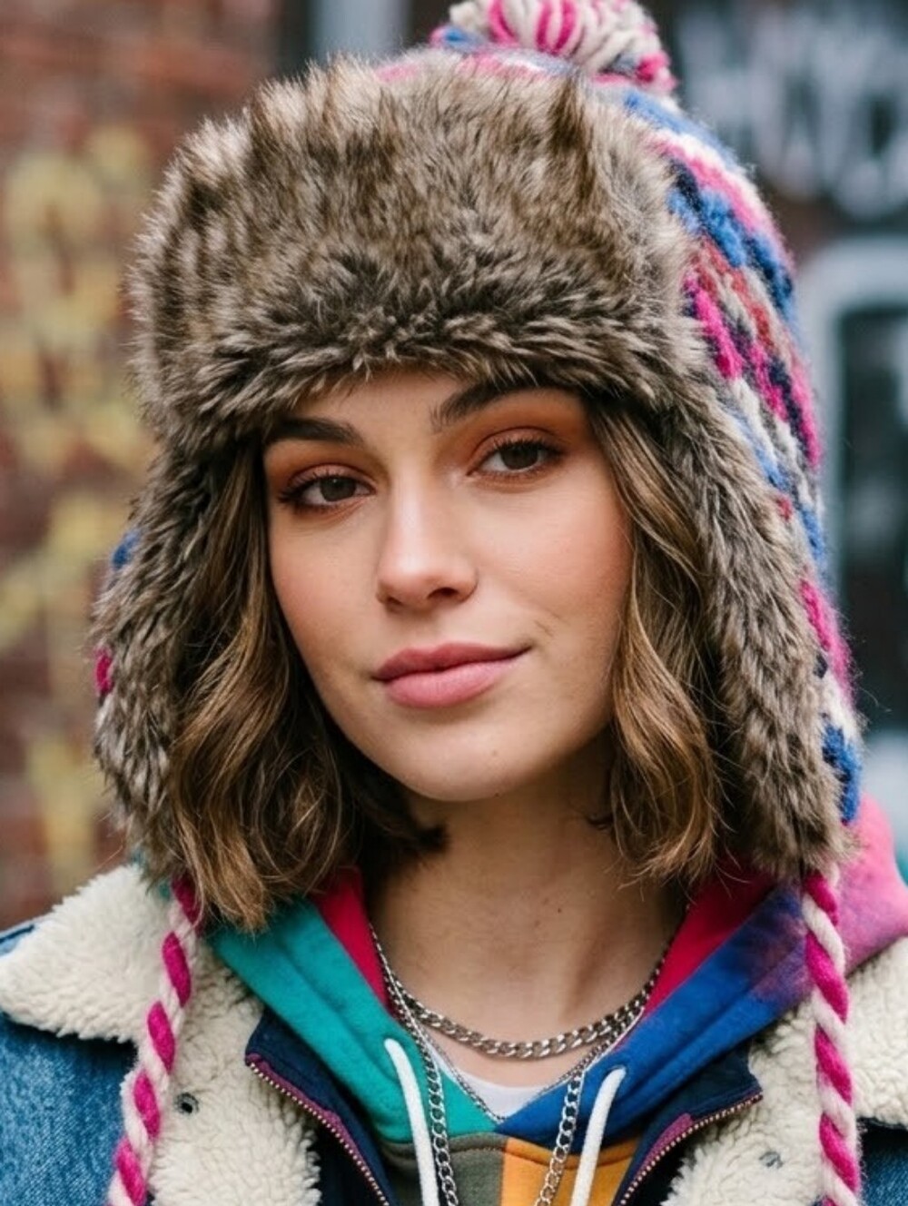 AEO Wool And Alpaca Blend Faux Fur Trapper Hat O/S